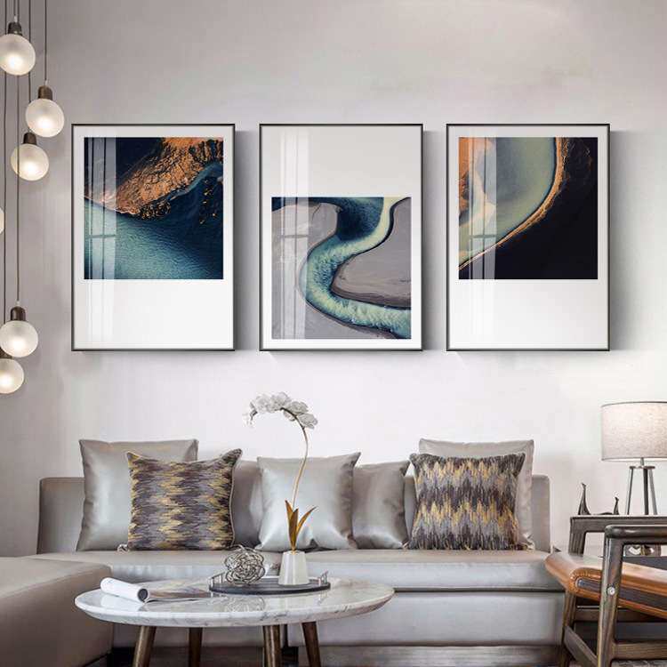 客厅装饰画北欧轻奢抽象艺术挂画现代简约沙发墙上竖版玄关墙画