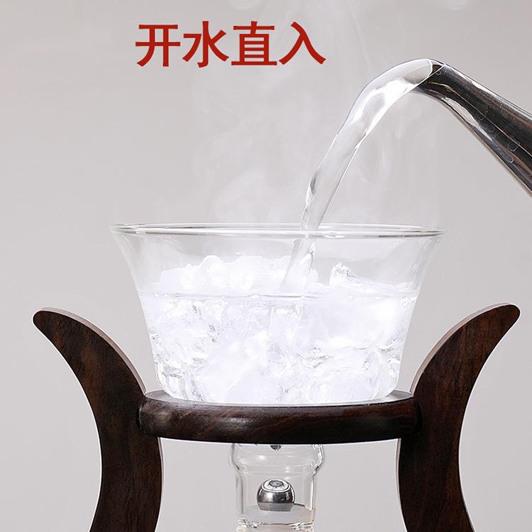 磁吸玻璃茶具 套装宫灯磁吸茶杯懒人泡茶全半自动冲茶器办公室用