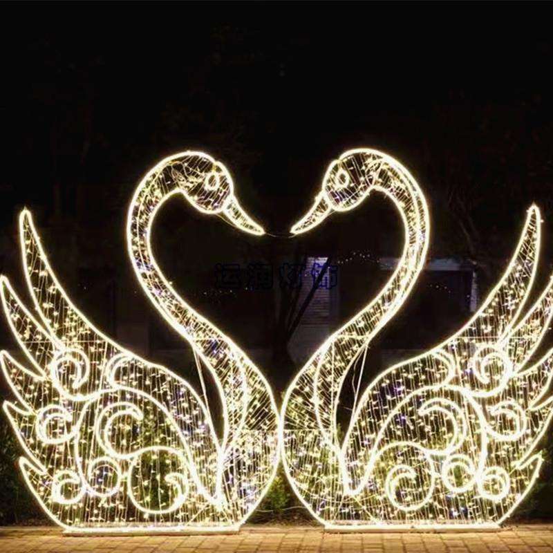 工程市政项目灯光节大象造型灯亮化LED狮子天鹅动物户外装饰景观