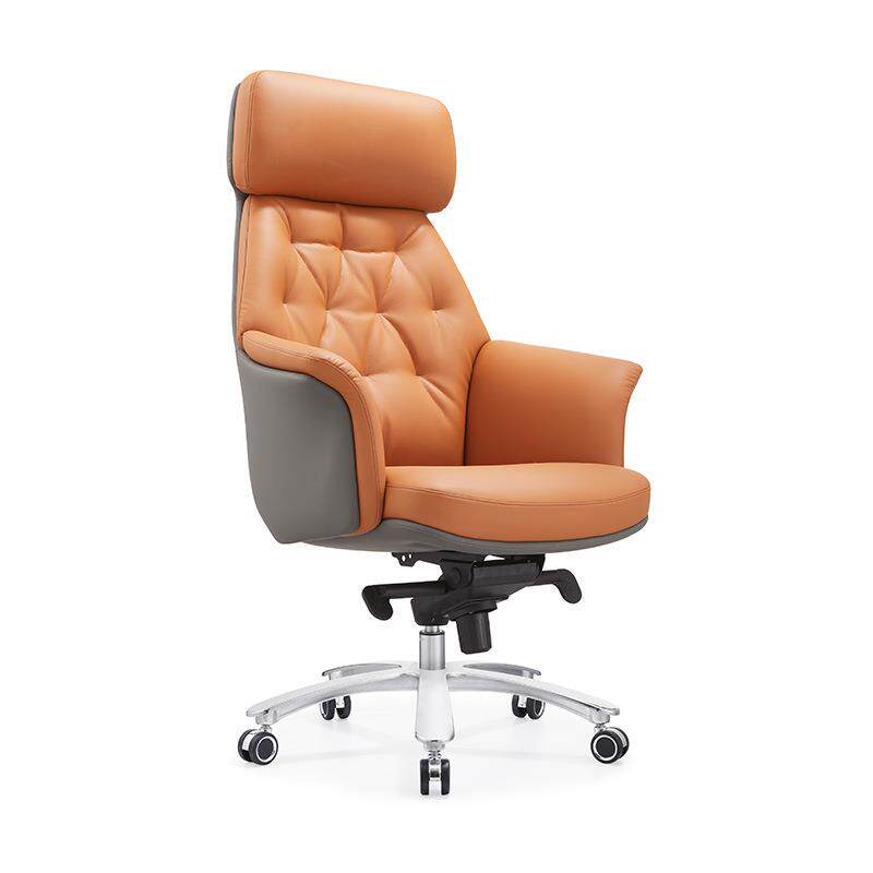 佛山工厂直销欧式皮质椅子扶手靠背旋转升降轻奢时尚书房大班椅子