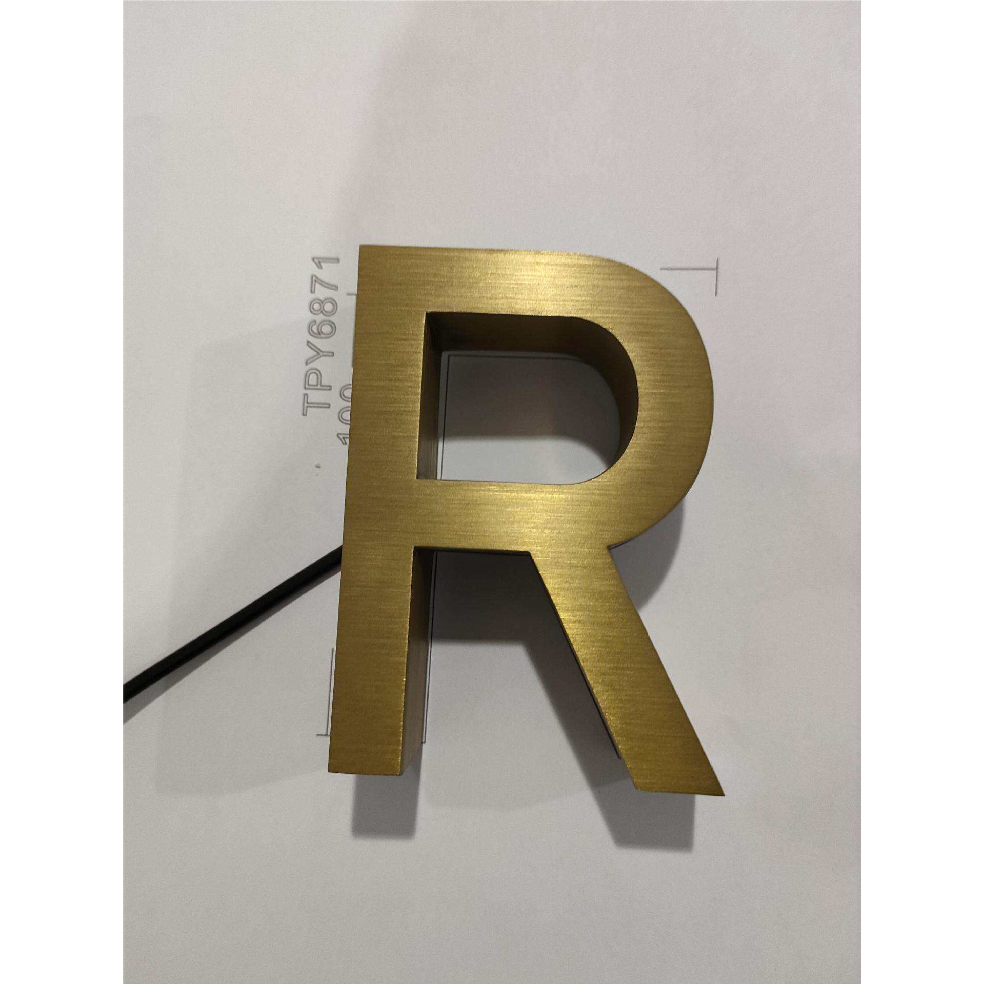 金属背光字门头招牌制作不锈钢LED广告发光字亚克力迷你背发光字