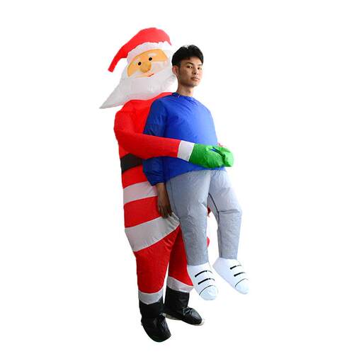 万圣节充气搞怪抱人服装圣诞老人Cosplay服装充气服派对服饰