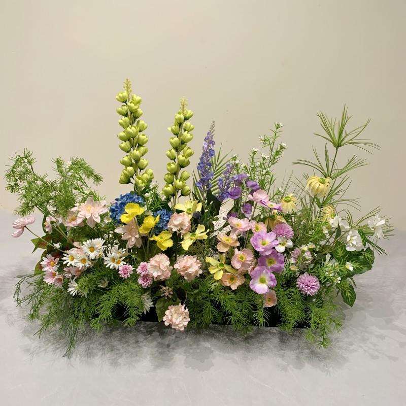 仿真花槽花箱花排绿植把束假植物景观摆件室内外橱窗隔断造景装饰