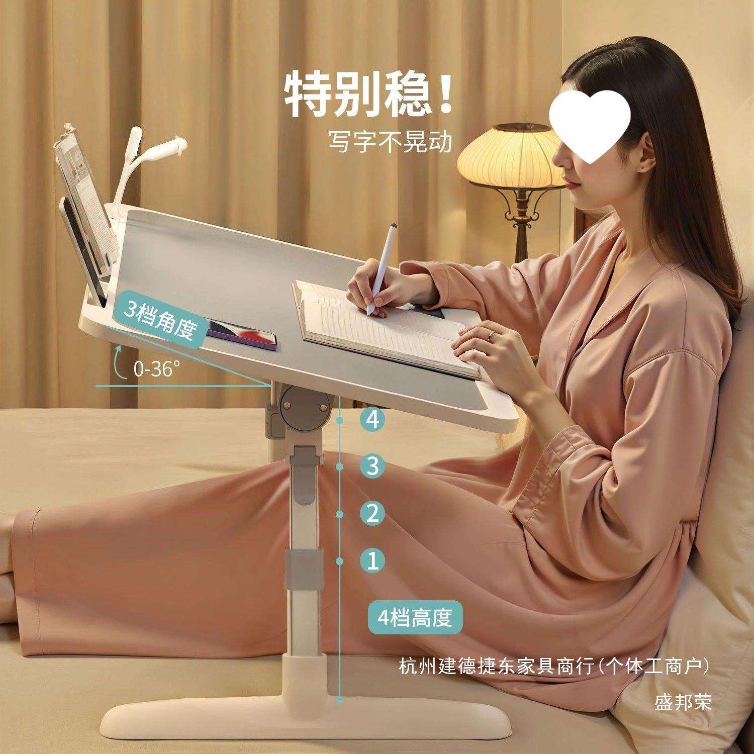 厂家直销床上小桌子折叠书桌升降飘窗小桌宿舍学生家用懒人卓
