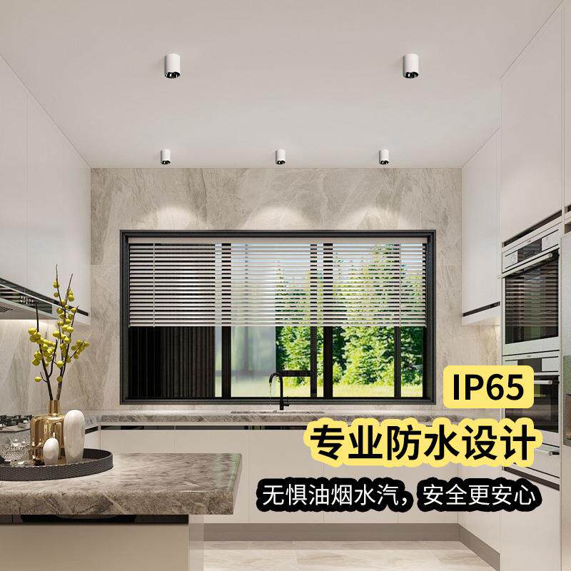 led防水明装筒灯浴室阳台户外店铺酒店走廊门头雨棚防潮防雾射灯