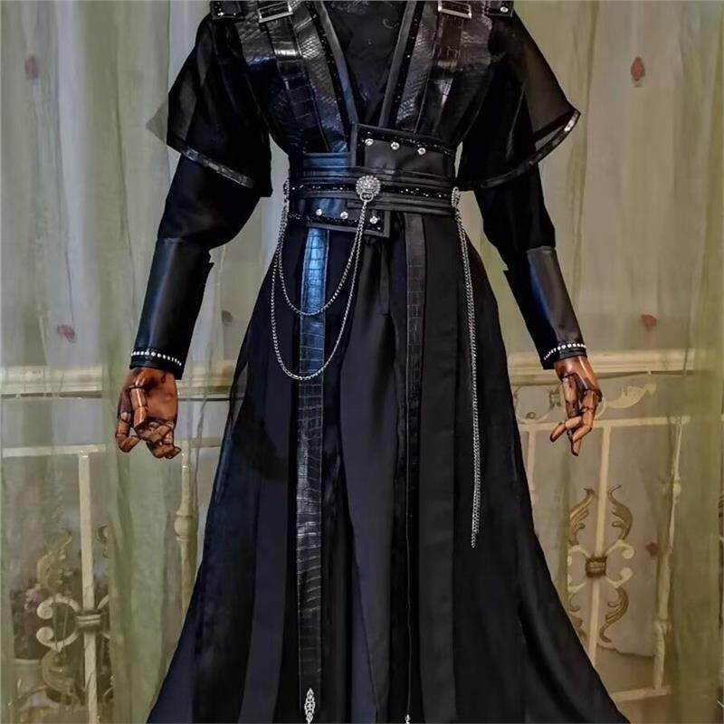 墨燃cos服黑色劲装武侠风男女古风汉服黑水贺玄萧策安cosplay服装