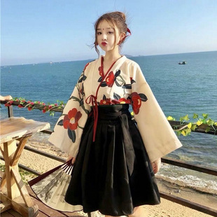 2026新款新改良汉服虞美人红茶花东方复古中国风套装少女cosp