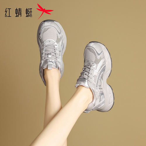 红蜻蜓女鞋秋季新款老爹鞋