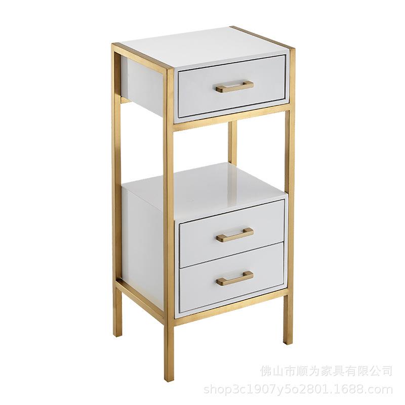 美发店不锈钢剪发柜子发廊储物架小柜推车简约理发店工具柜带滑轮