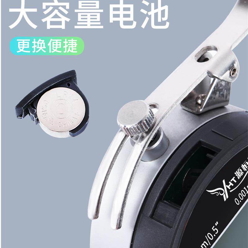 源恒通管厚规百千分位数显厚度规钢铝管材吸管壁厚测厚仪表12.7mm
