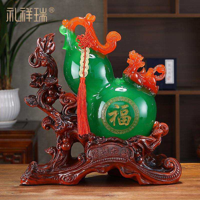 礼祥瑞葫芦貔貅招财摆件工艺品客厅办公室家庭房间摆设品家居装饰