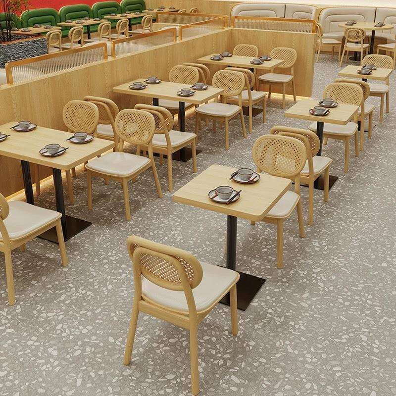 出口东南亚实木咖啡厅餐厅西餐厅桌椅商用餐饮店饭店主题卡座沙发
