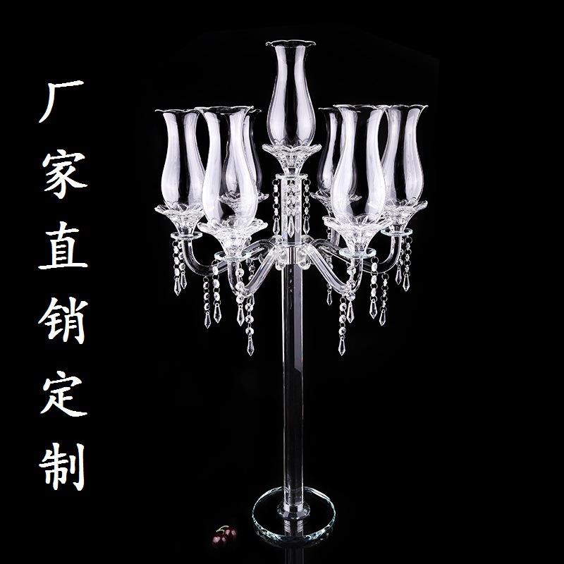 创意蜡烛托水晶布置烛台工艺品欧式摆件现代引路蜡烛台婚庆道具
