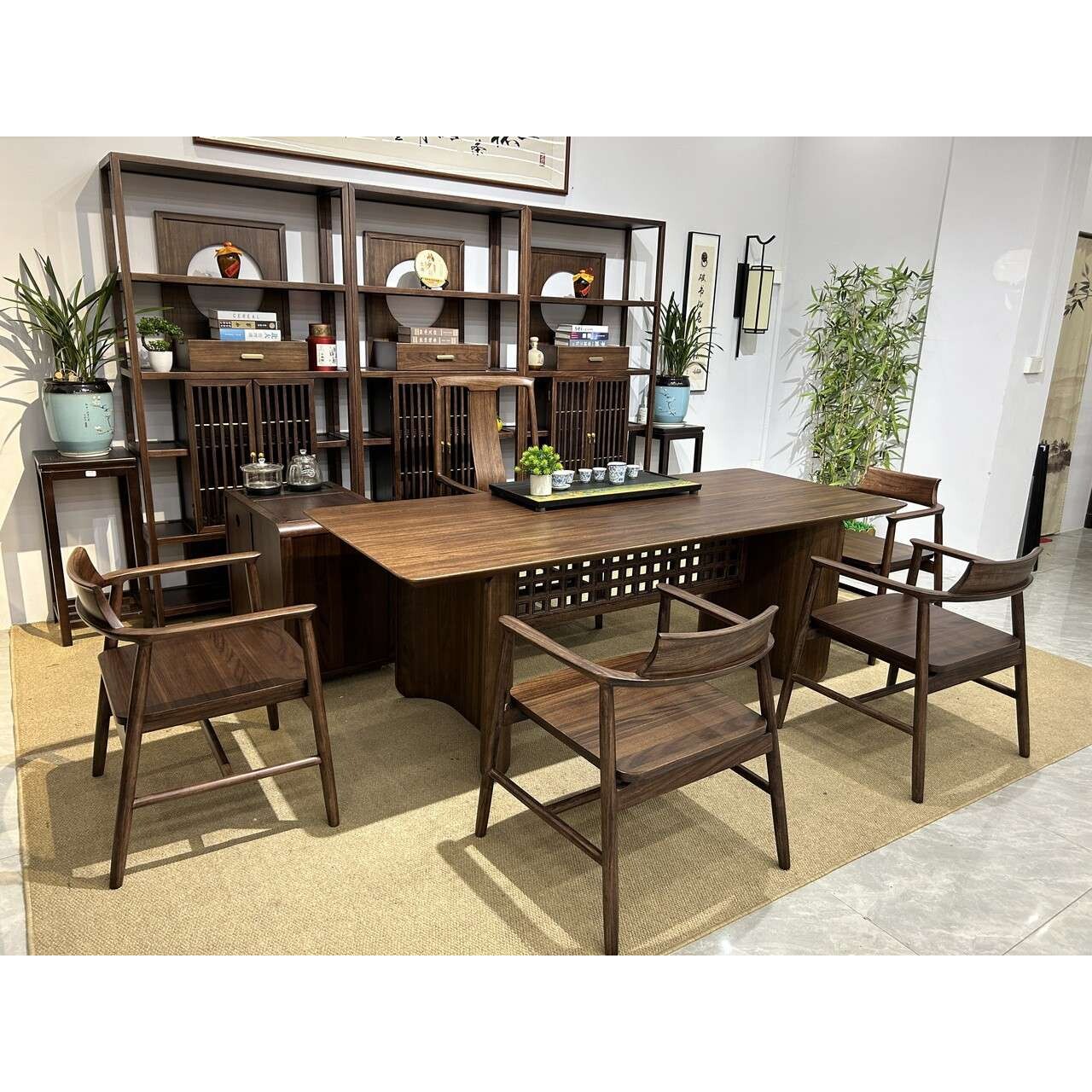 茶桌椅组合禅意新中式实木家用茶几办公室喝茶桌茶台多功能茶台