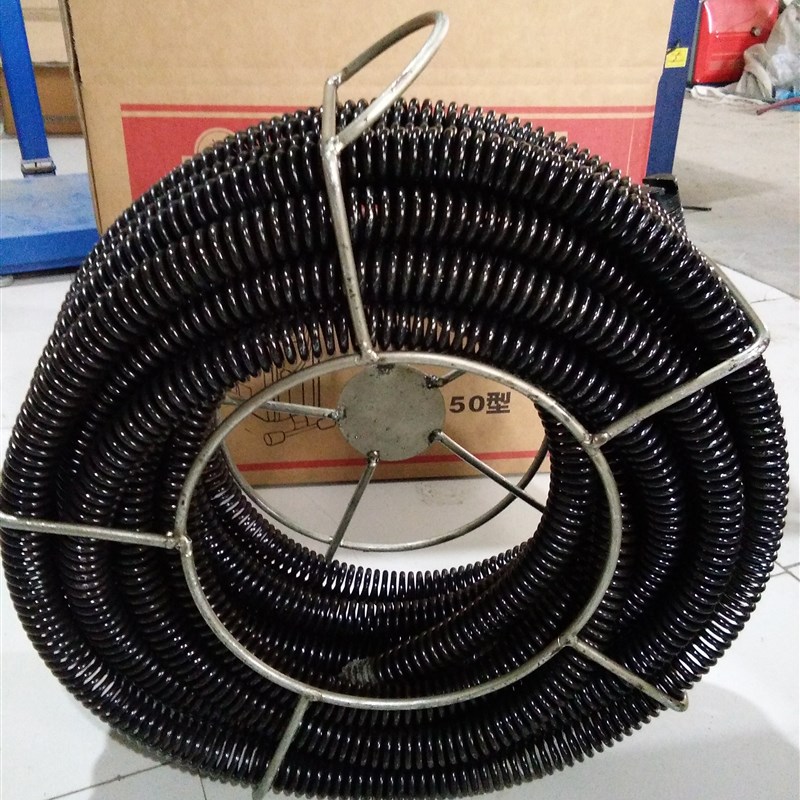 200型疏通机专用加密弹簧20米4节 通下水道 大型室外管道清理工具