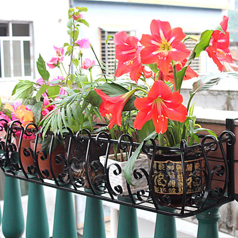 铁艺悬挂式花架壁挂花盆架窗台置物架可客制金属户外栏杆