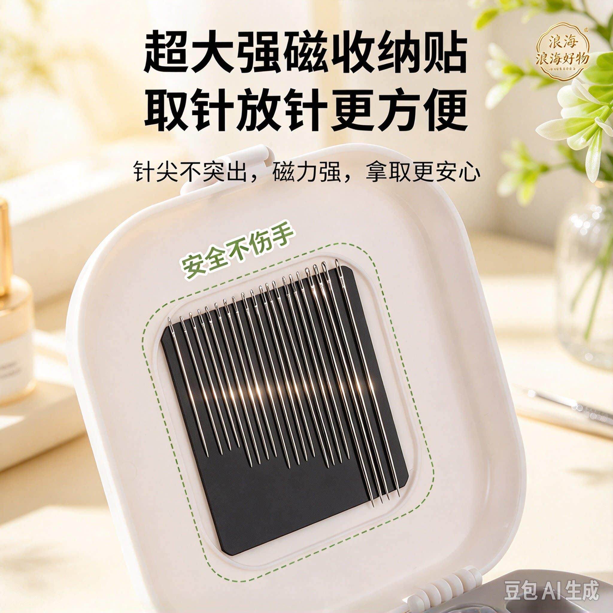 磁针吸线套盒具BPO针线缝补手缝针线工家用便携线盒HQ