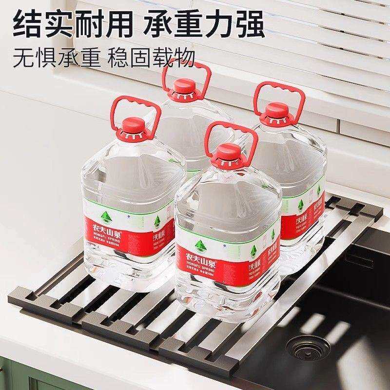 可折叠滤水卷水槽沥水架厨房置物架放碗盘网篮洗碗垫片碗碟收纳架