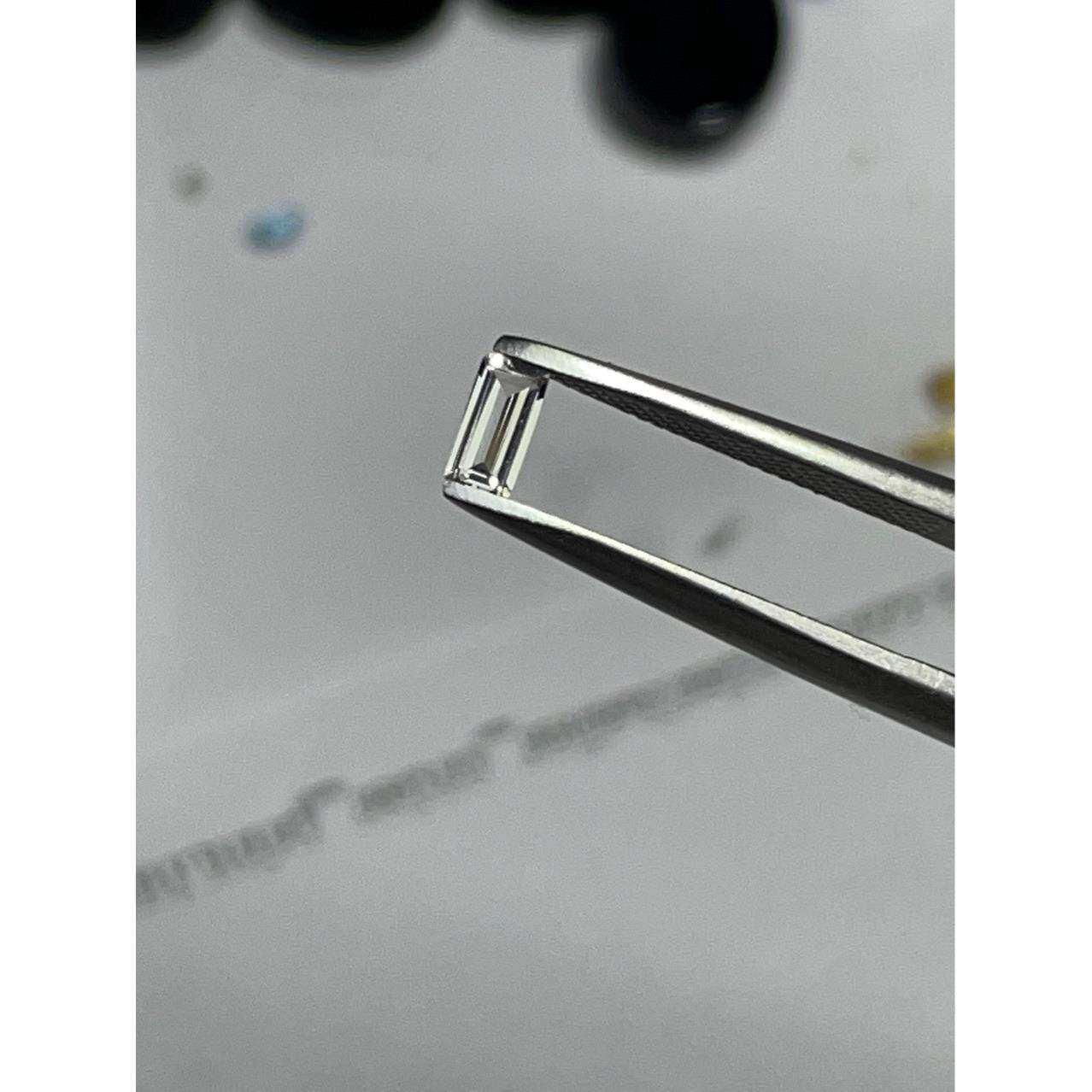 天然白蓝宝天然白刚玉2*4长方形平线尖底刻面首饰 配石