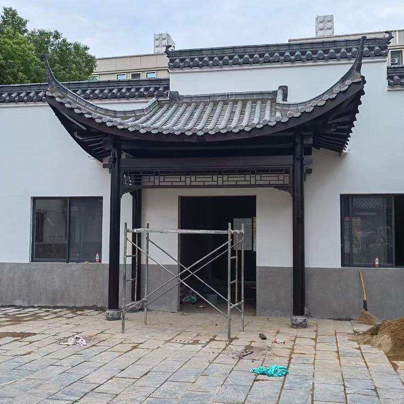 古建门楼美丽乡村牌坊庭院门楼牌坊中式庭院门楼仿古实木门头