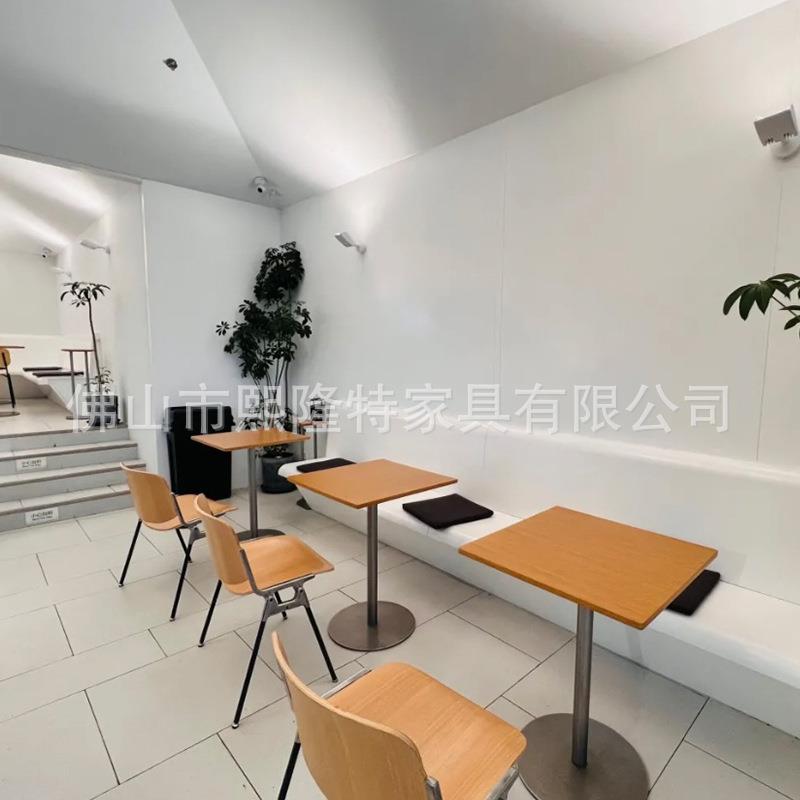 网红工业风不锈钢餐厅桌椅酒吧奶茶店咖啡厅桌椅餐厅桌子椅子套装