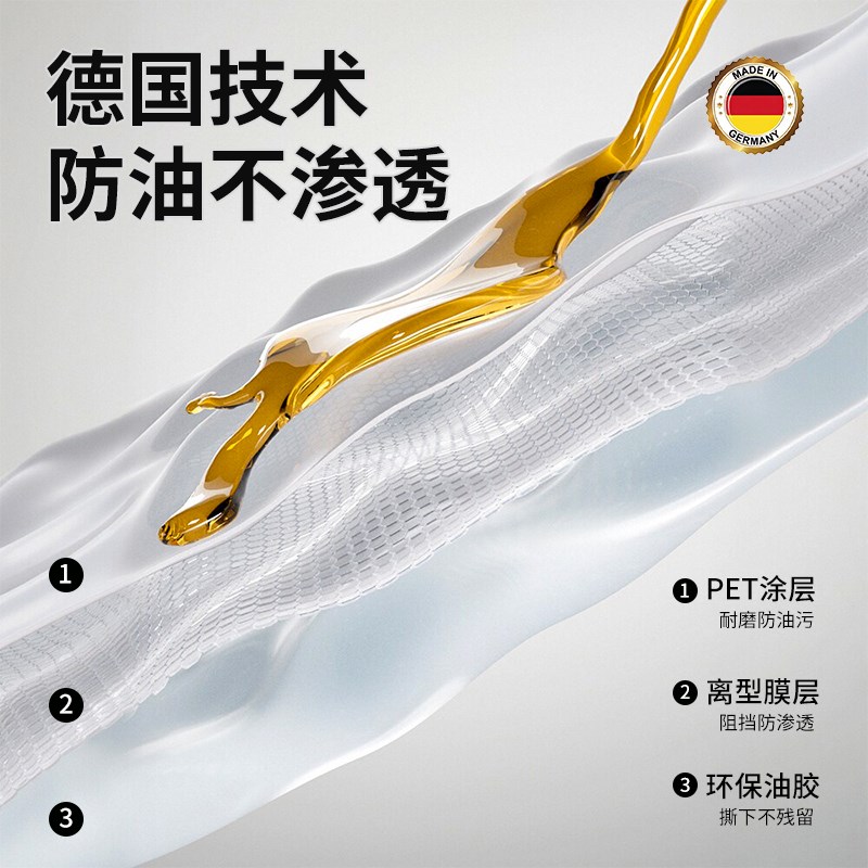 厨房台面保护膜防油贴纸耐高温防火灶台贴膜岩板大理石英石专用膜
