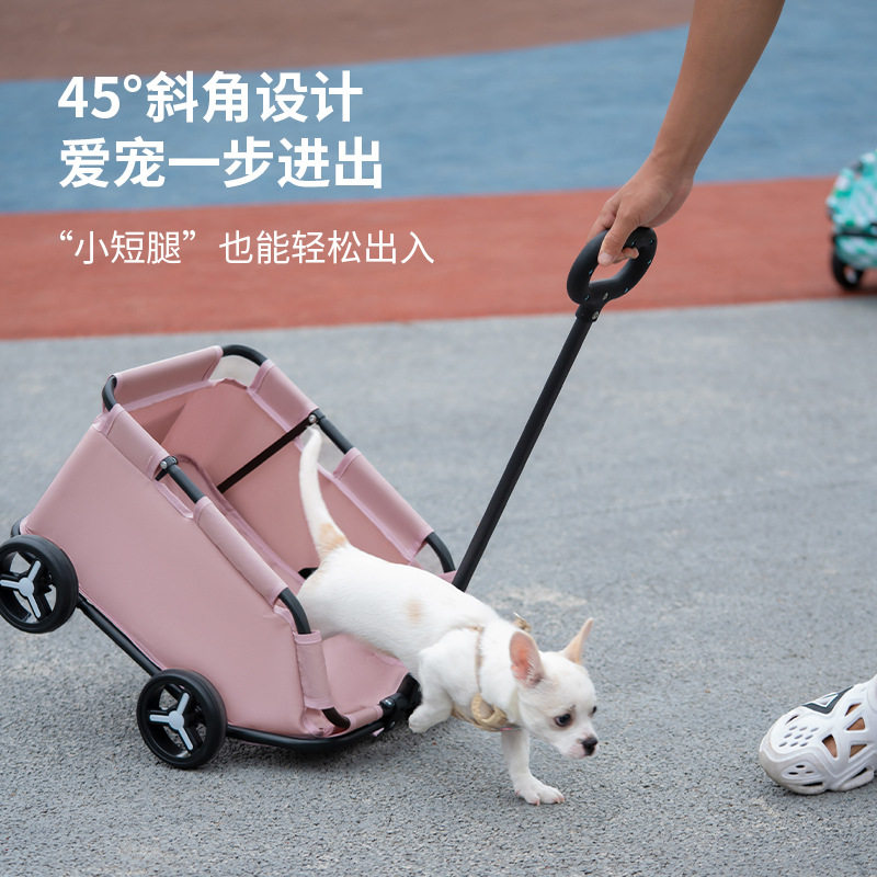 贝哈可小型宠物推车狗狗猫咪买菜手推车外出旅行宠物拉车轻便折叠
