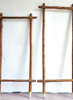 露营木架实木户外团建森系道具氛围感木头树干制作装饰插地拱门架