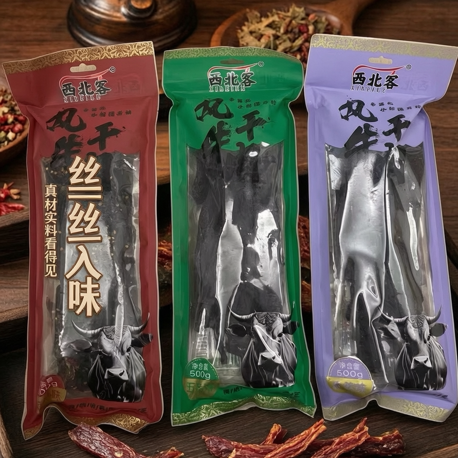 新疆特产西北客超风干牛肉手撕牛肉九成干麻辣牛肉休闲零食