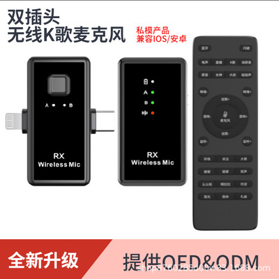 双插头显示屏无线麦克风声卡全套一体机伴奏长续航microphone话筒