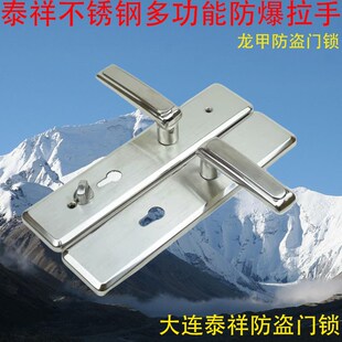 大连泰祥龙甲防盗门拉手不锈钢多功能加厚面板DL泰祥十齿轮执把手