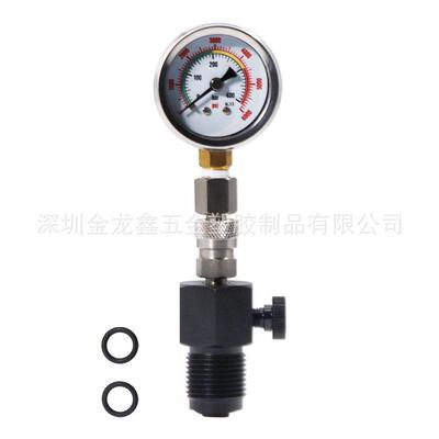 厂家直供G5/8-14潜水接头带泄气6000psi/400bar彩色表DIN压接头