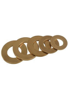 M4黄铜外径9铜垫片坚固GB97。M55个韧性好厚度0.5mm导电电器环形