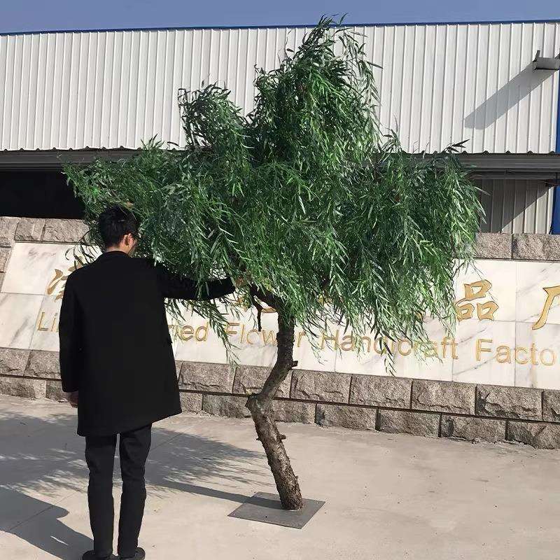仿真柳树公园垂柳假树影视舞台道具造型树酒店大厅布景客厅造景树
