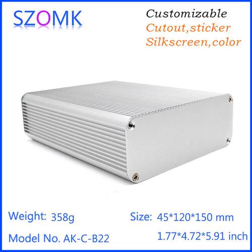 奥科姆仪器仪表铝壳体 一体式接线盒散热铝电源铝型材外壳AK-C-B2