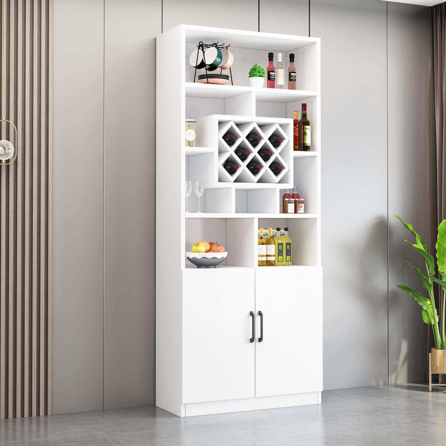 酒柜靠墙客厅家用红酒储物柜子现代简约酒柜餐边柜一体玄关柜