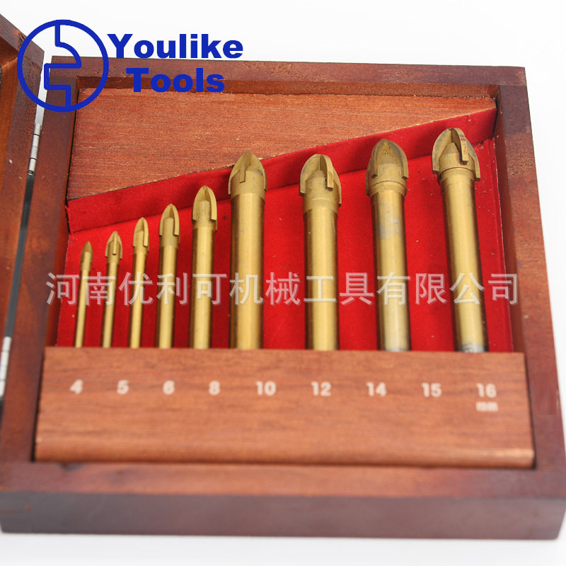 优利可钨钢玻璃开孔钻9件套