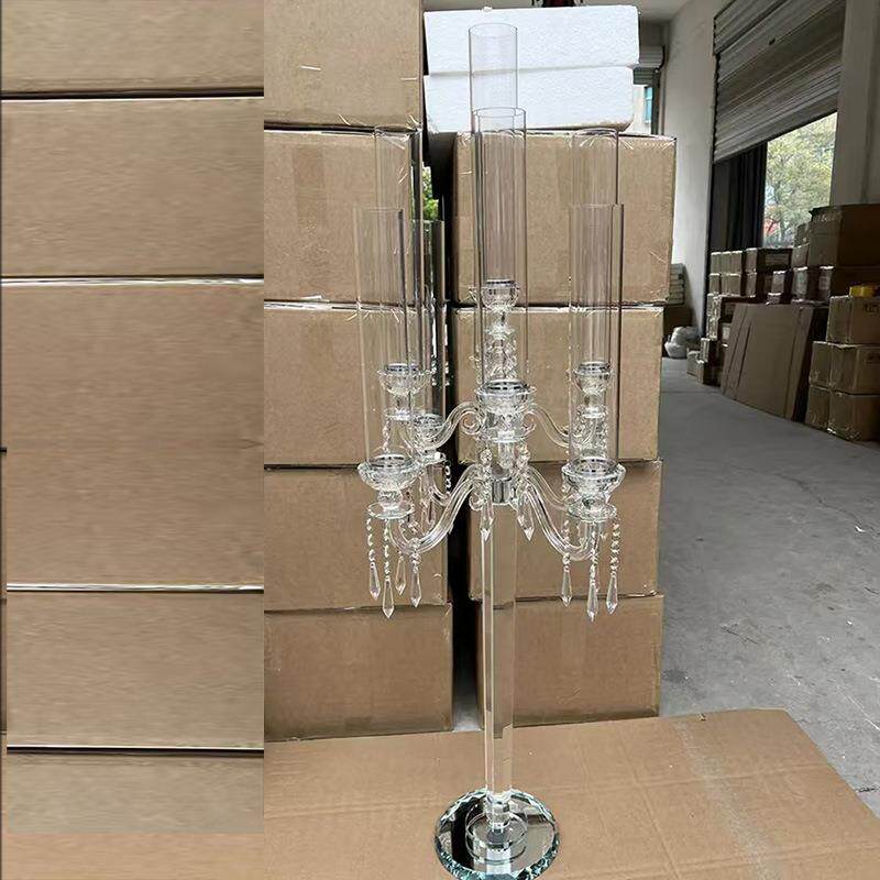 欧式九头欧式水晶烛台 婚庆气氛装饰品 创意浪漫蜡烛台客厅摆件