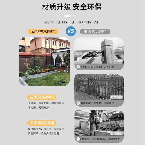 市政塑木变压器护栏户外道路隔离围栏电表箱防护栅栏庭院栏杆围挡