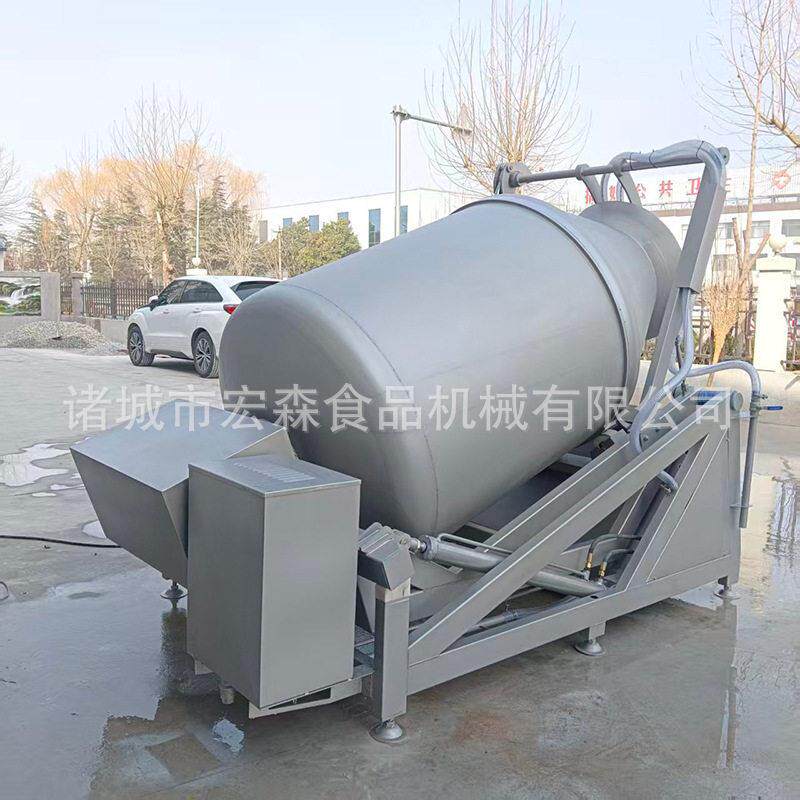 多功能倾斜式倒料滚揉机鸡鸭鱼肉牛羊肉液压真空滚揉机商用腌肉机