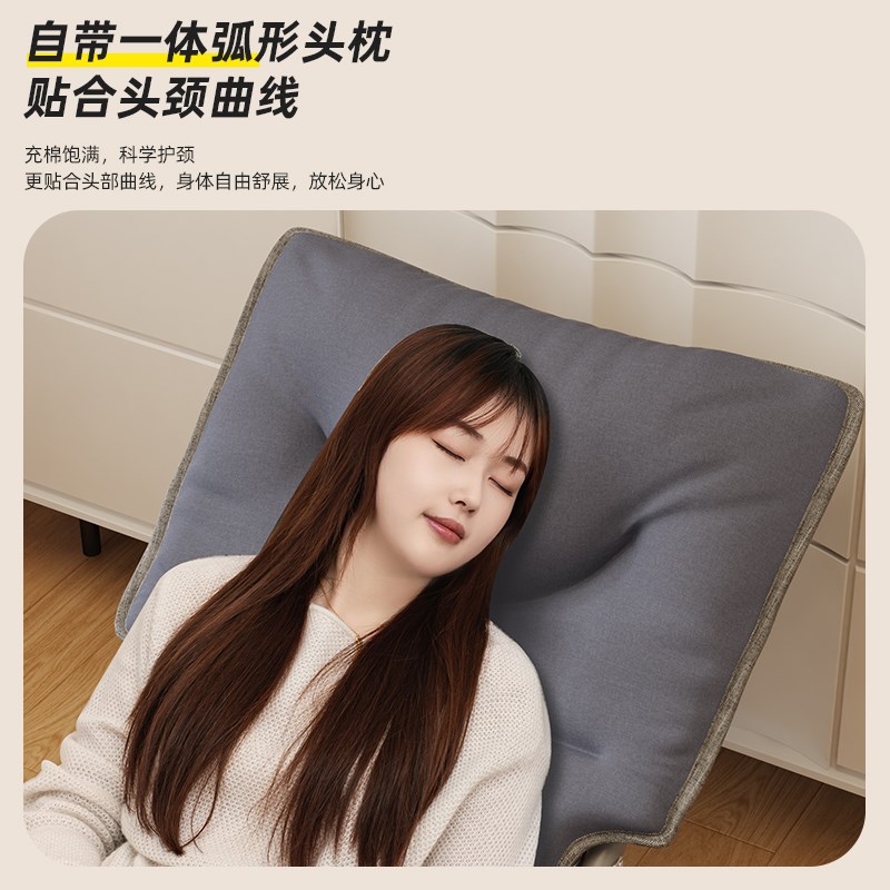 躺椅折叠椅午休靠背椅办公室午睡折叠床家用阳台休闲懒人两用椅子