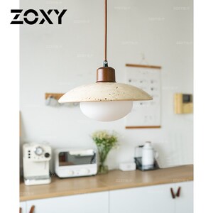 zoxy佐夕 复古侘寂风黄洞石餐厅吊灯北欧民宿设计师床头过道灯具