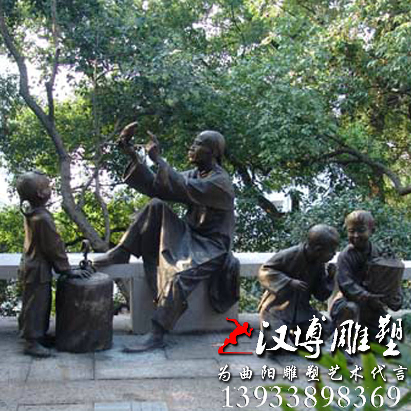 推车做买卖街头摆摊雕塑商贩人物铜雕玻璃钢广场步行街商业街景观