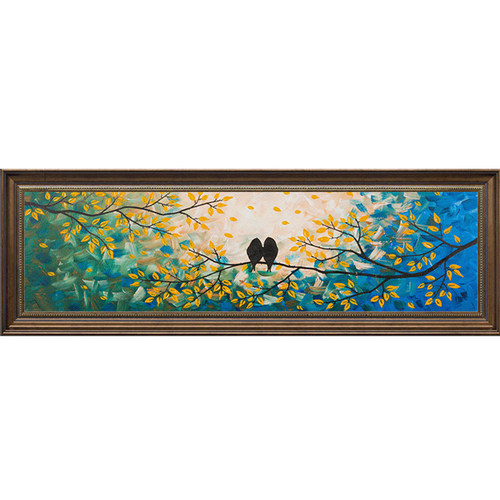 美式花鸟卧室床头装饰画主卧背景墙挂画温馨浪漫房间复古欧式壁画