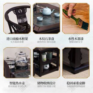 皇宫椅三件套仿古实木圈椅办公泡茶阳台家用茶桌太师靠背椅组合装