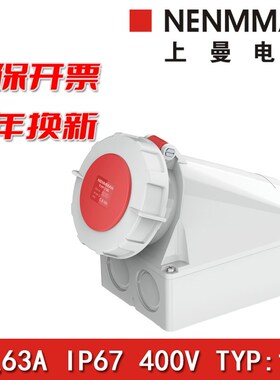 上曼电气NENMMAN防摔工业明装TYP:136墙壁式防水插座63A 5P IP67