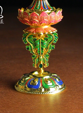 惠尔美锌合金铸造手工彩绘八吉祥家用精致摆件吉祥八宝大号高18cm