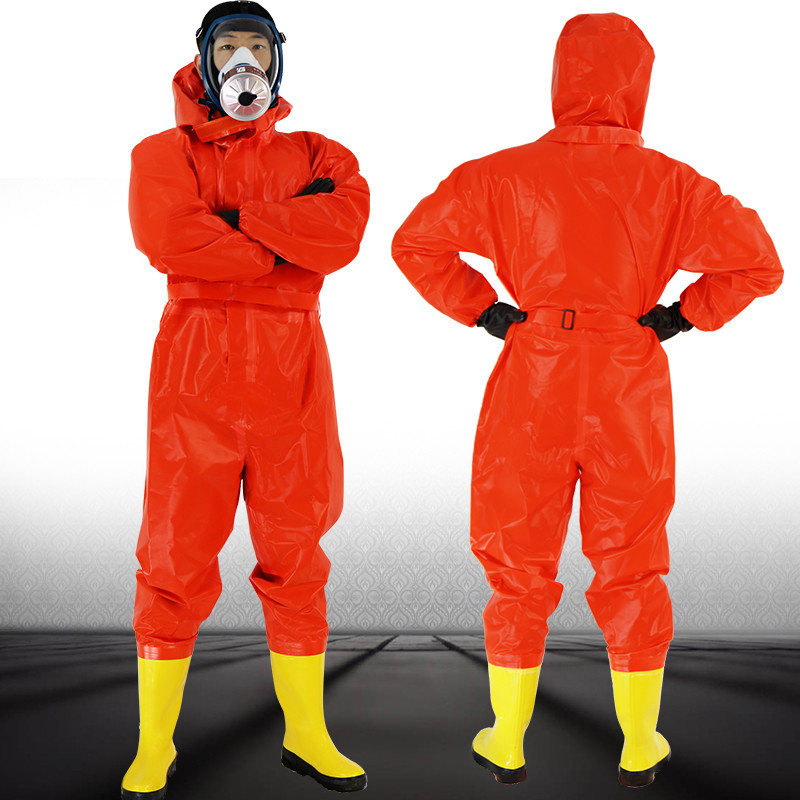 防化服轻型连体全身重型全封闭耐酸碱一二级防毒衣套装消防防护服