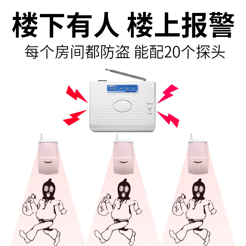 分体防盗报警器 家用家庭店铺超市防盗器红外线主机感应窗户神器