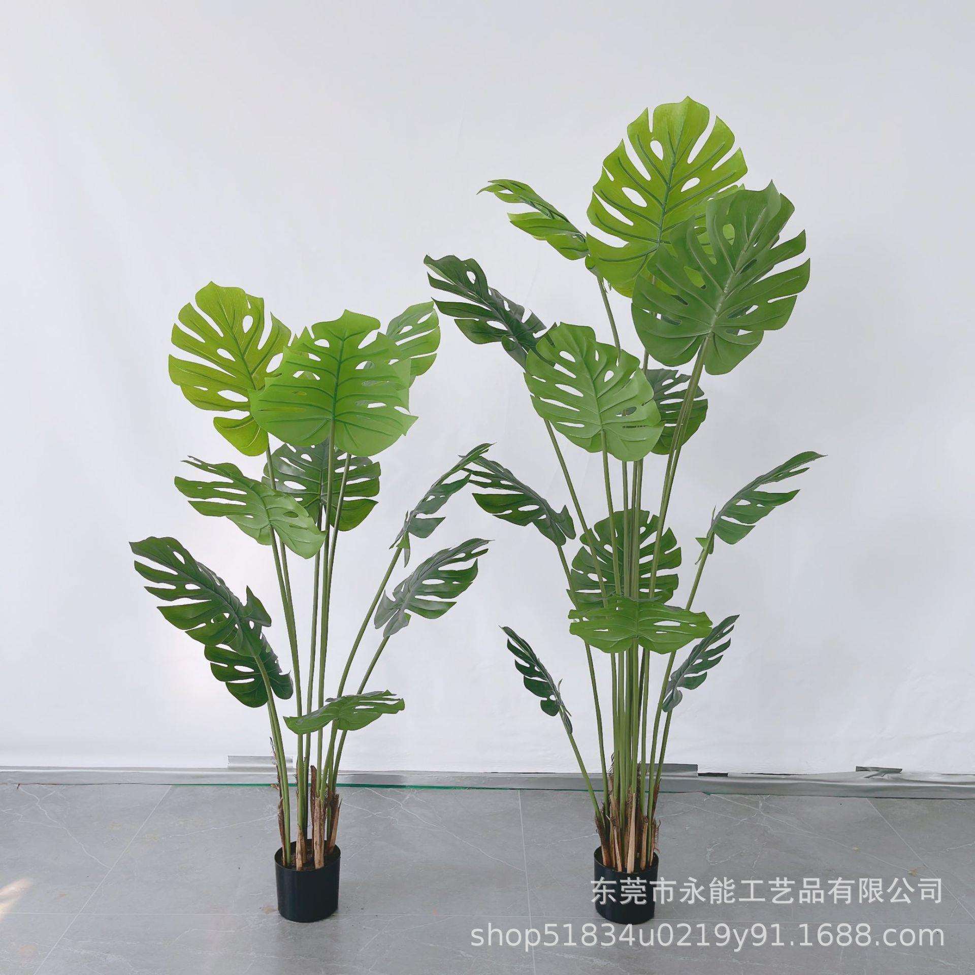 带刺龟背北欧仿真植物绿植装饰摆件假龟背竹客厅室内盆栽树龟背叶